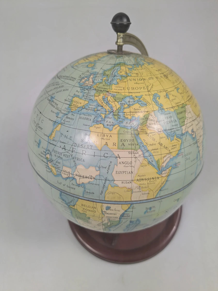 Vintage Chad Valley wereldbol uit jaren '50
