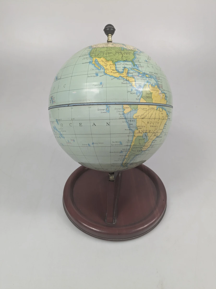 Vintage Chad Valley wereldbol uit jaren '50