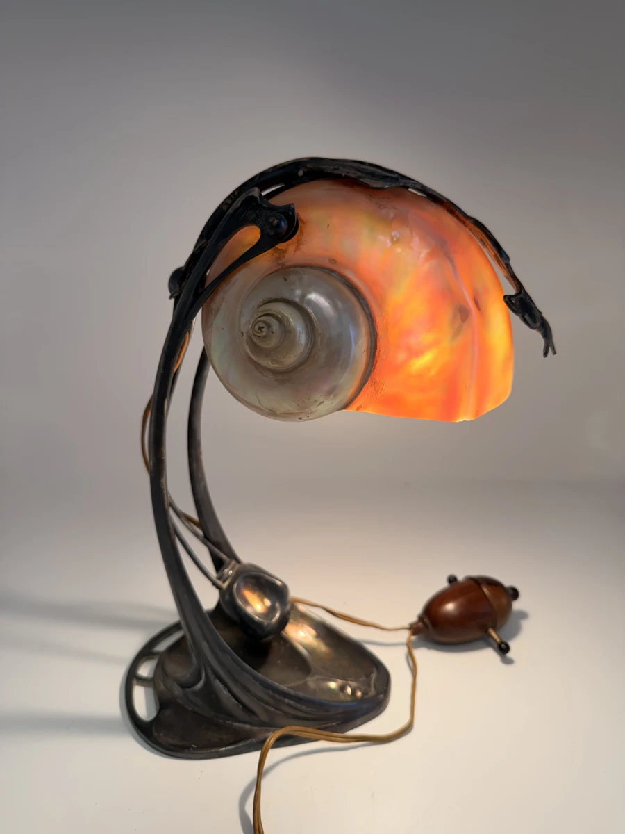 Jugendstil Shell Desklamp, Moritz Hacker