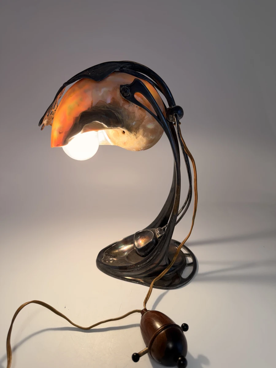 Jugendstil Shell Desklamp, Moritz Hacker