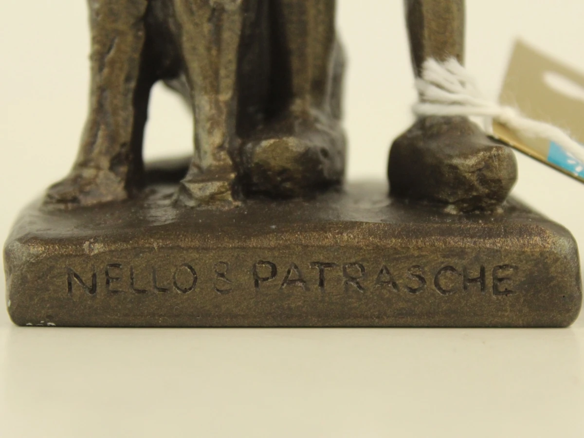Verbronsd beeldje 'Nello & Patrasche'