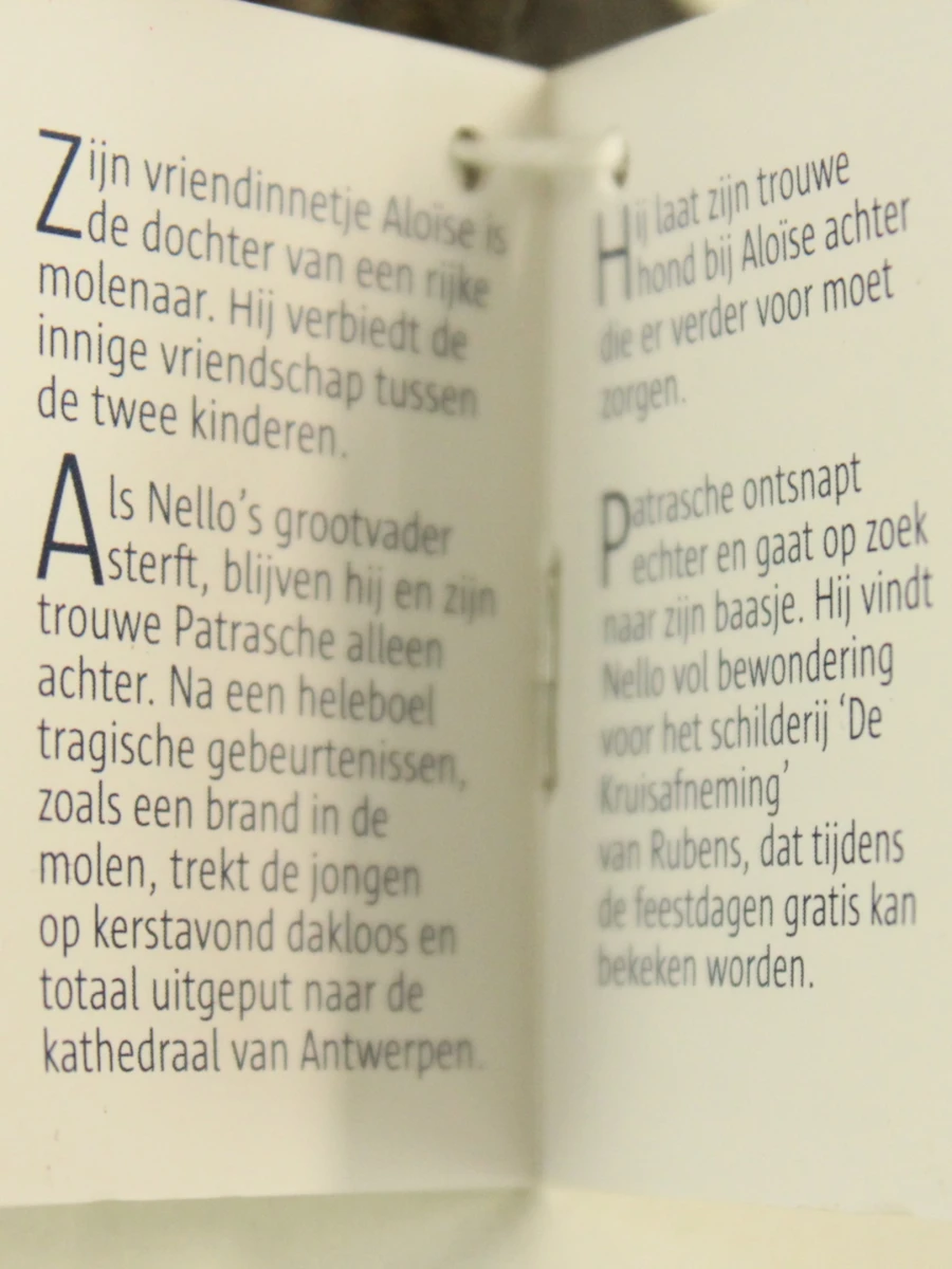 Verbronsd beeldje 'Nello & Patrasche'