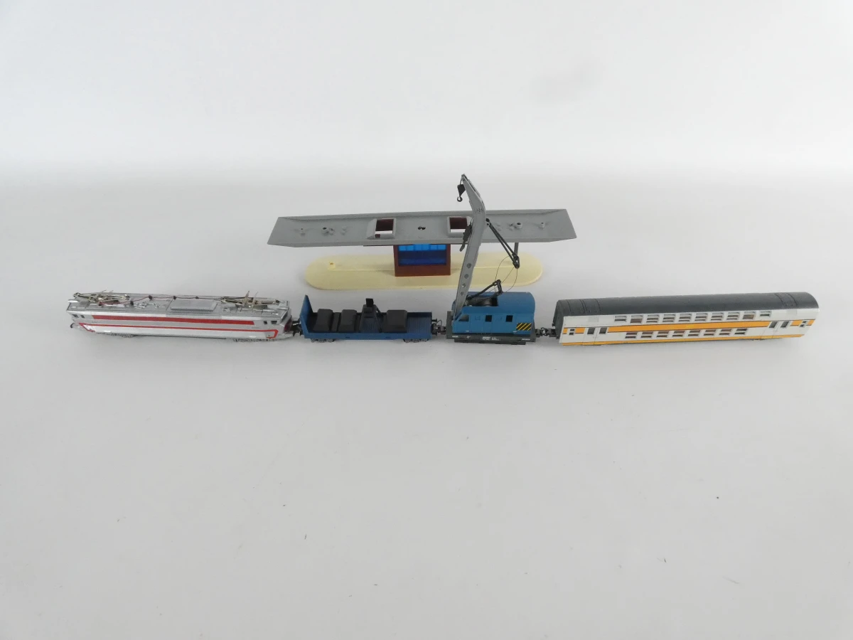 Set modeltreinen met rails en accessoires