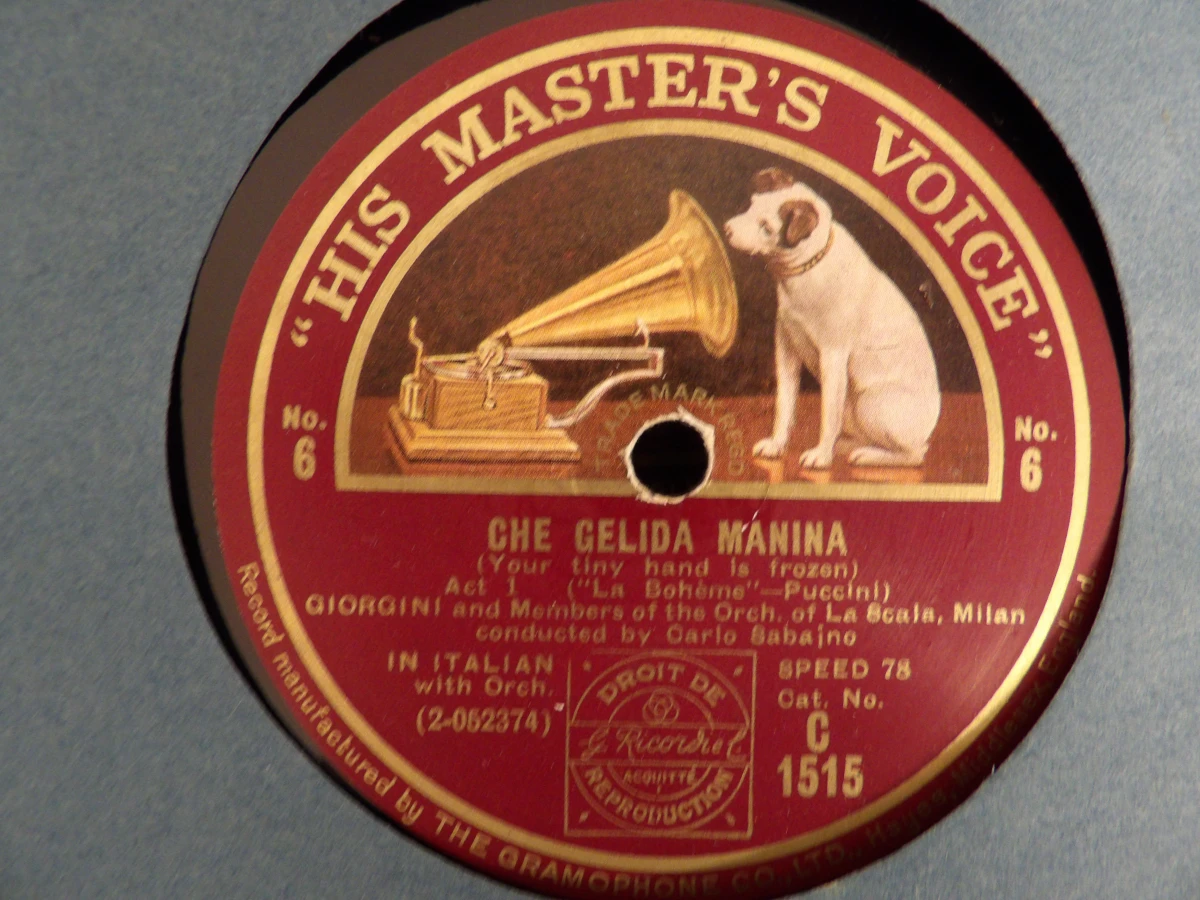 78-toeren platenalbum: Puccini's Opera "La Bohème" (His Master's Voice)