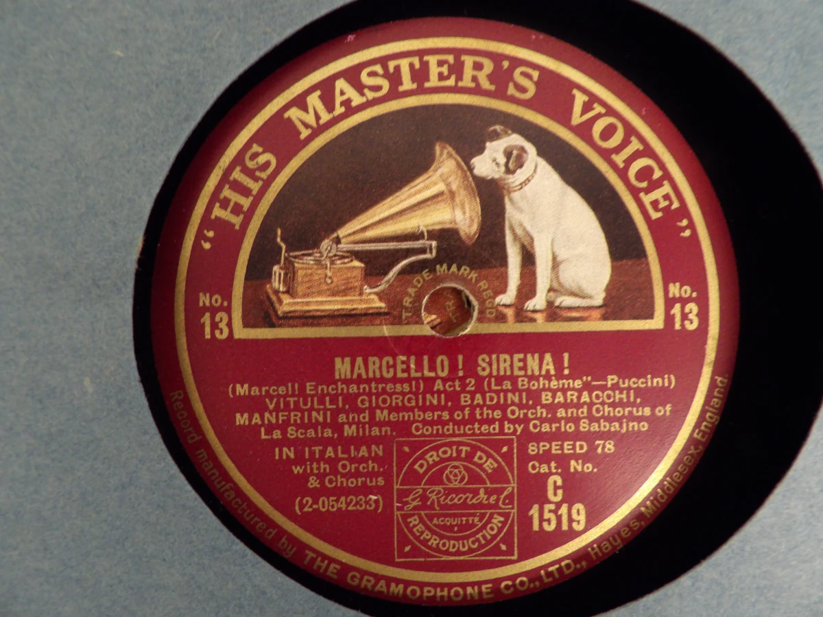 78-toeren platenalbum: Puccini's Opera "La Bohème" (His Master's Voice)