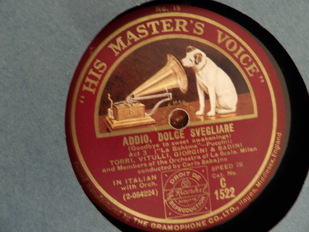 78-toeren platenalbum: Puccini's Opera "La Bohème" (His Master's Voice)