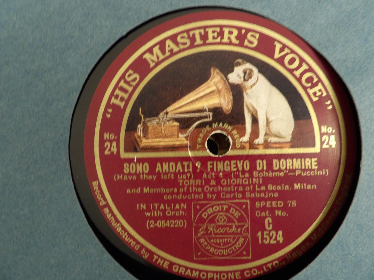 78-toeren platenalbum: Puccini's Opera "La Bohème" (His Master's Voice)