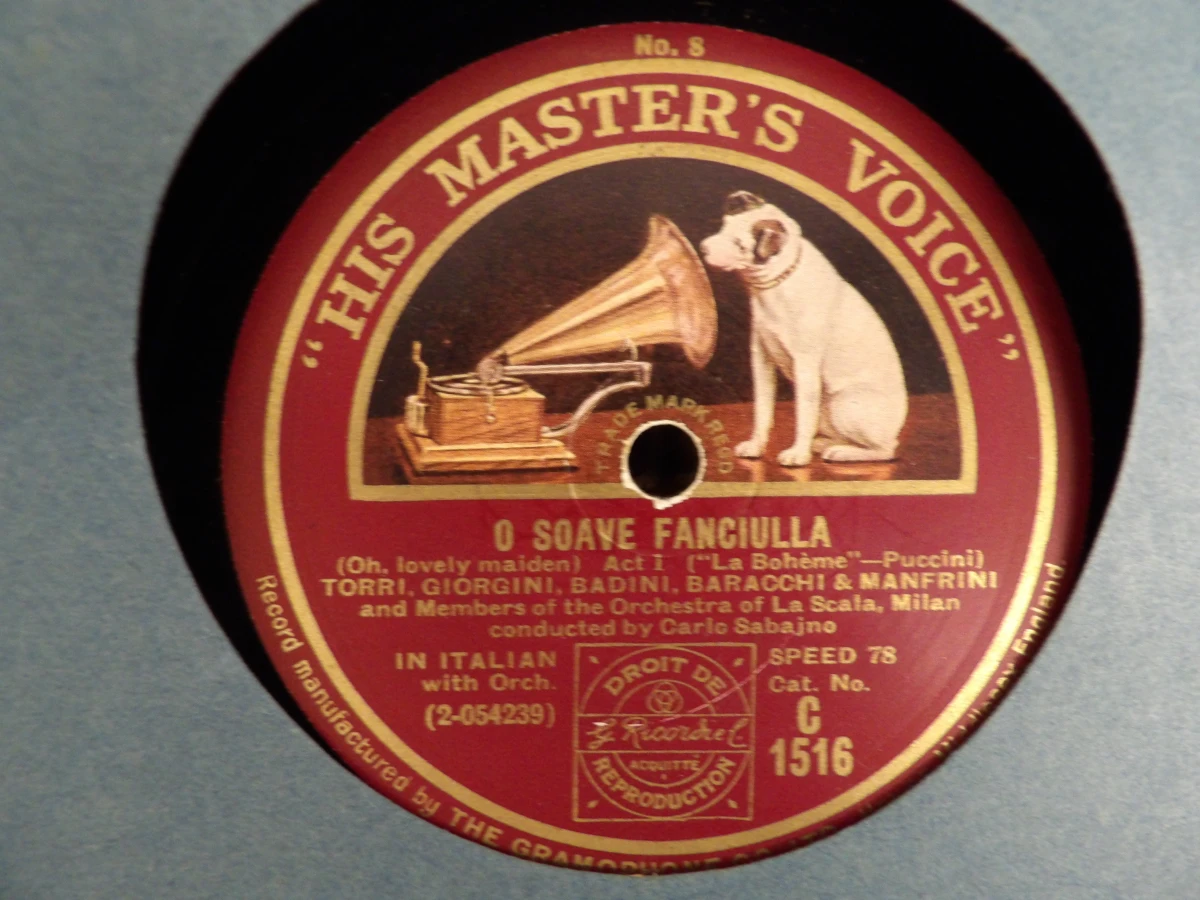 78-toeren platenalbum: Puccini's Opera "La Bohème" (His Master's Voice)