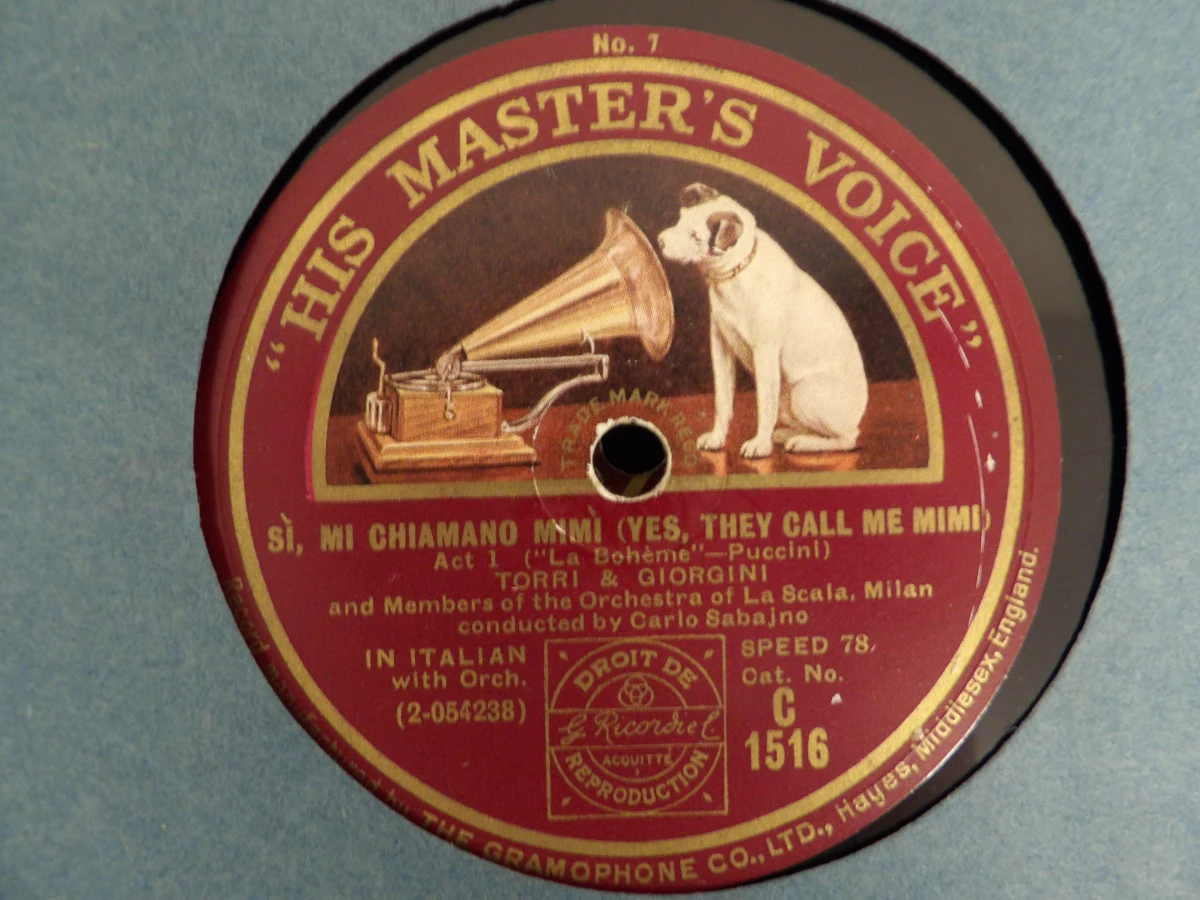 78-toeren platenalbum: Puccini's Opera "La Bohème" (His Master's Voice)