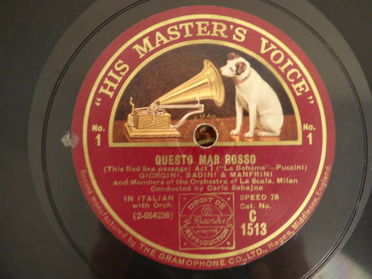 78-toeren platenalbum: Puccini's Opera "La Bohème" (His Master's Voice)