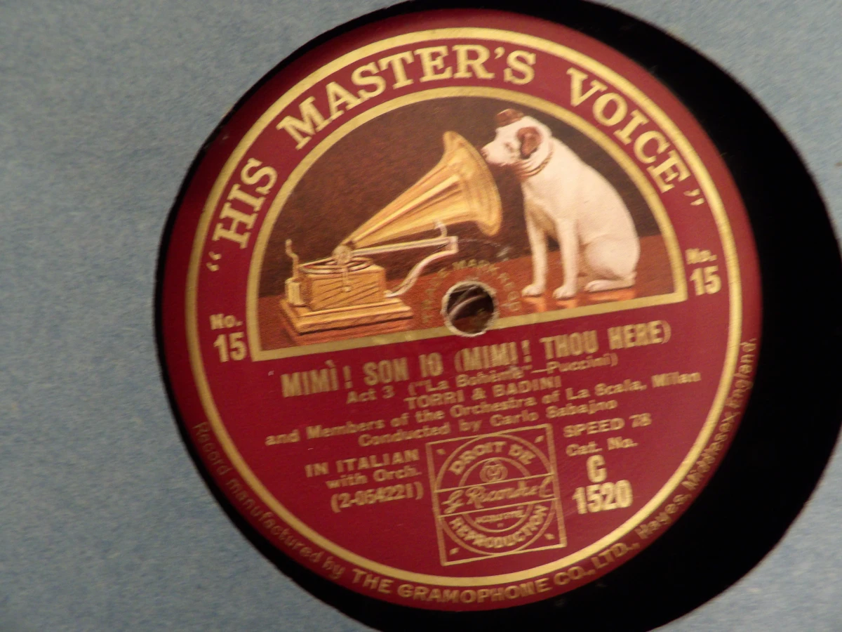 78-toeren platenalbum: Puccini's Opera "La Bohème" (His Master's Voice)