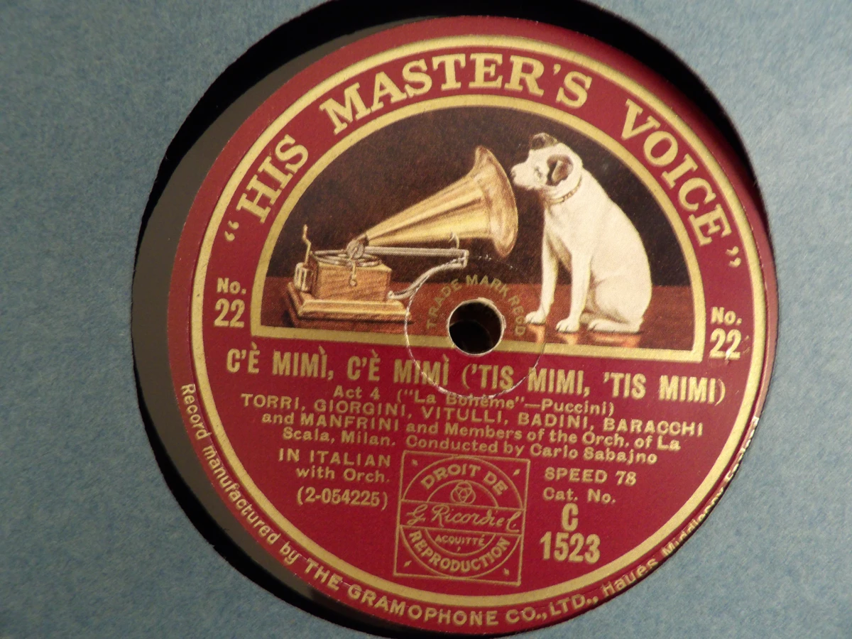 78-toeren platenalbum: Puccini's Opera "La Bohème" (His Master's Voice)