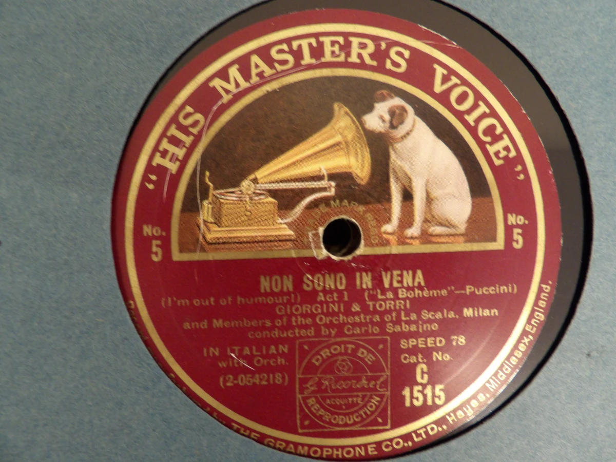 78-toeren platenalbum: Puccini's Opera "La Bohème" (His Master's Voice)
