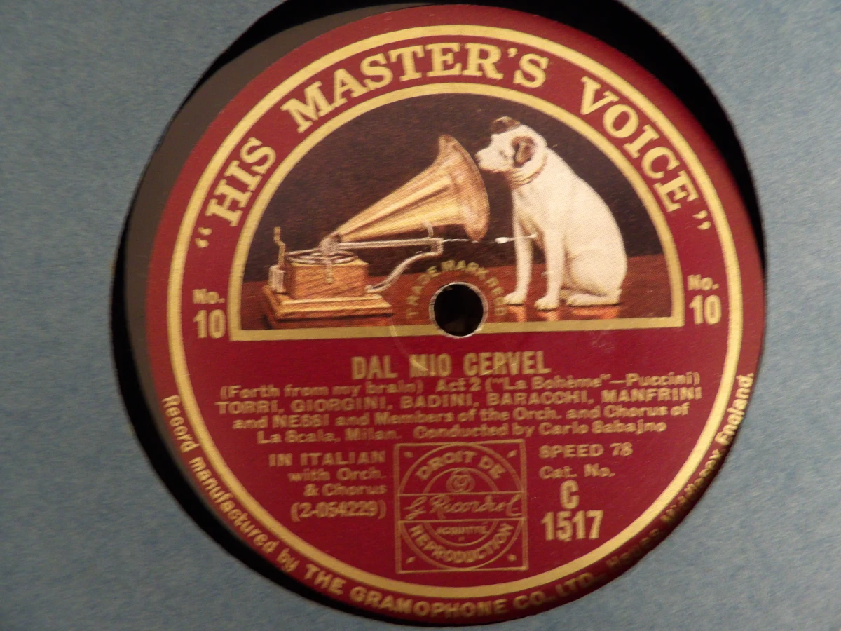 78-toeren platenalbum: Puccini's Opera "La Bohème" (His Master's Voice)