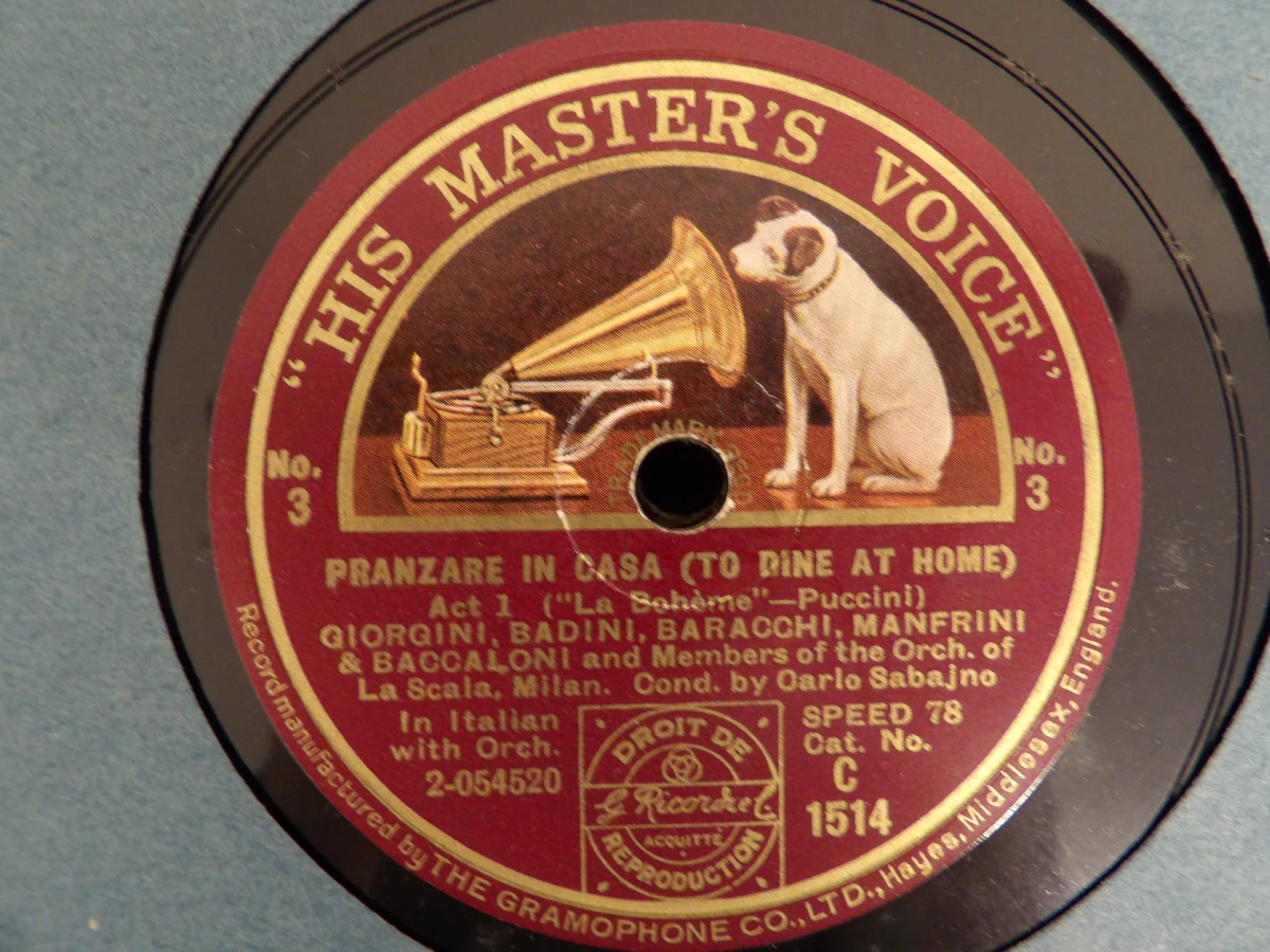 78-toeren platenalbum: Puccini's Opera "La Bohème" (His Master's Voice)