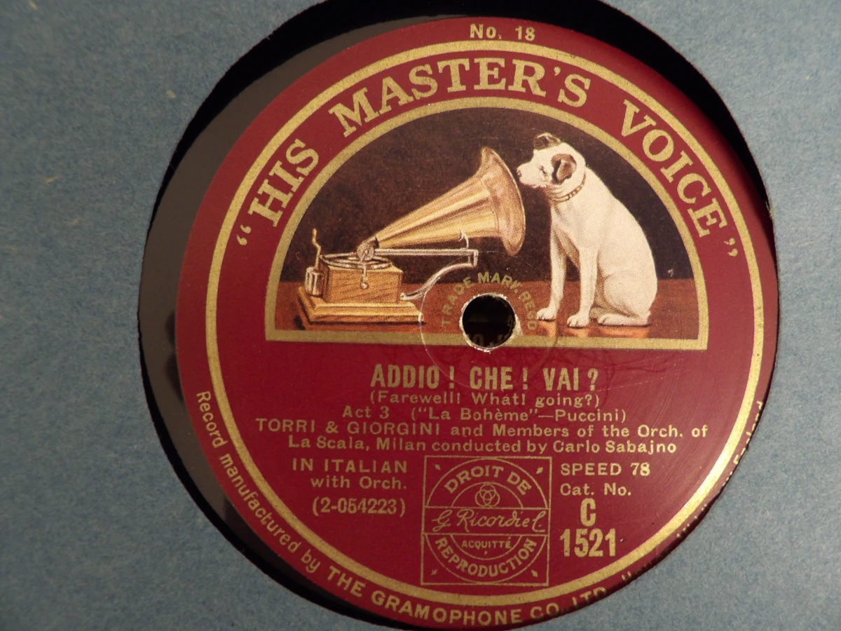78-toeren platenalbum: Puccini's Opera "La Bohème" (His Master's Voice)
