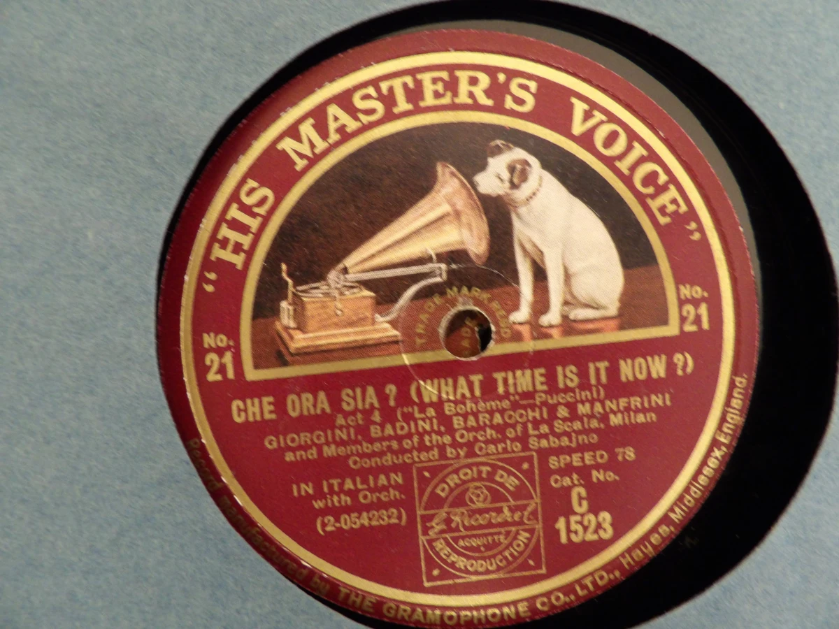 78-toeren platenalbum: Puccini's Opera "La Bohème" (His Master's Voice)