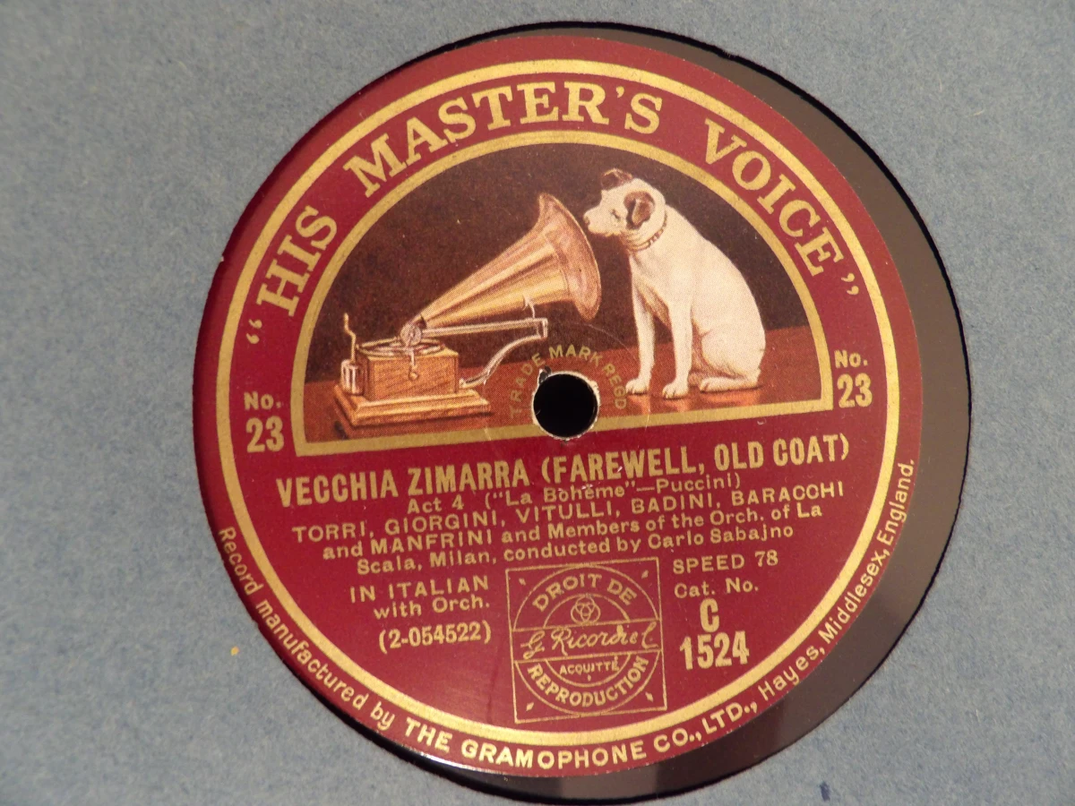 78-toeren platenalbum: Puccini's Opera "La Bohème" (His Master's Voice)