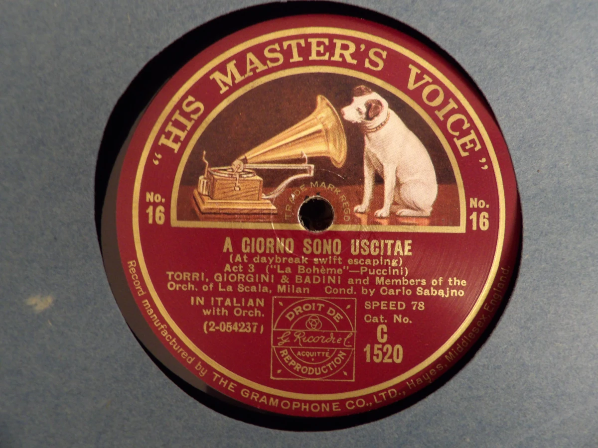 78-toeren platenalbum: Puccini's Opera "La Bohème" (His Master's Voice)