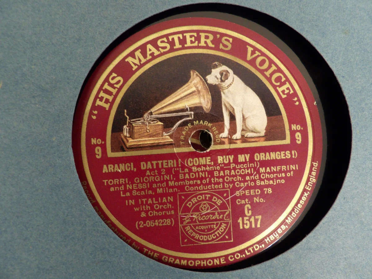 78-toeren platenalbum: Puccini's Opera "La Bohème" (His Master's Voice)