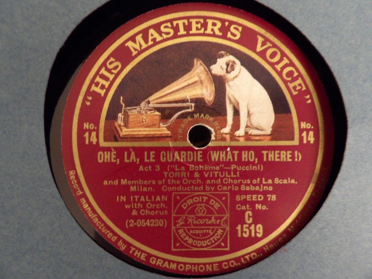 78-toeren platenalbum: Puccini's Opera "La Bohème" (His Master's Voice)