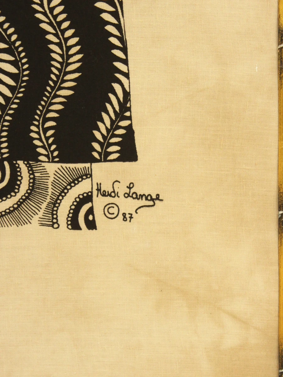 Twee XL batik prints Heidi Lange Jaren 80
