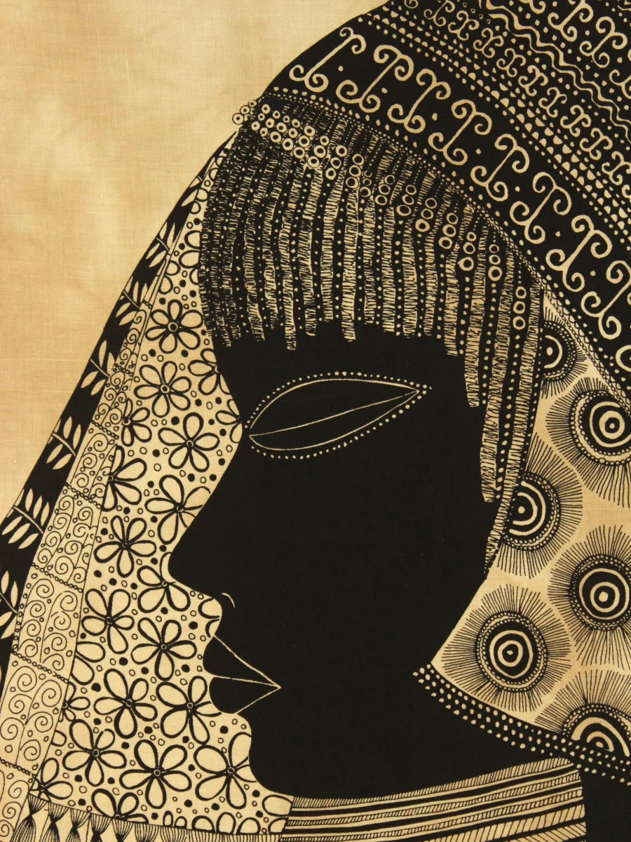 Twee XL batik prints Heidi Lange Jaren 80