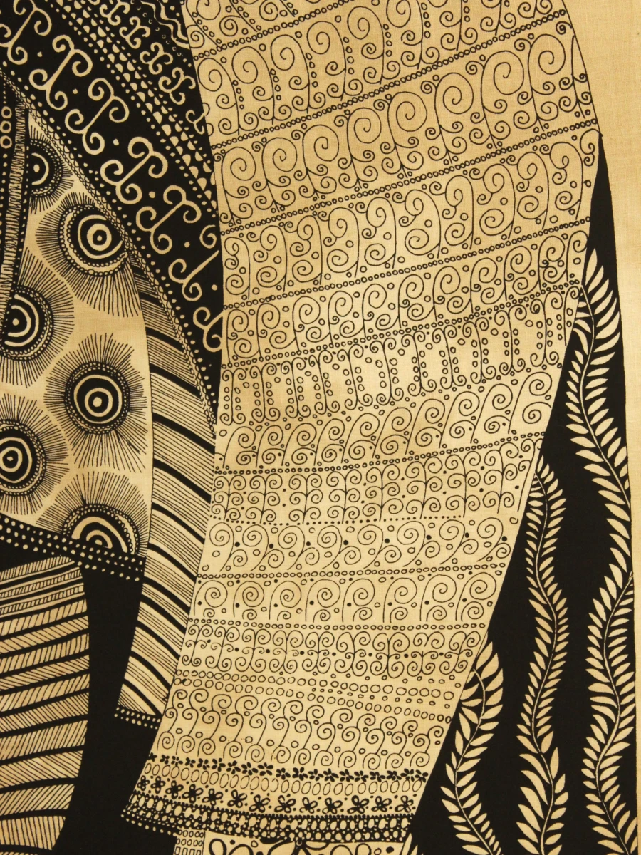 Twee XL batik prints Heidi Lange Jaren 80
