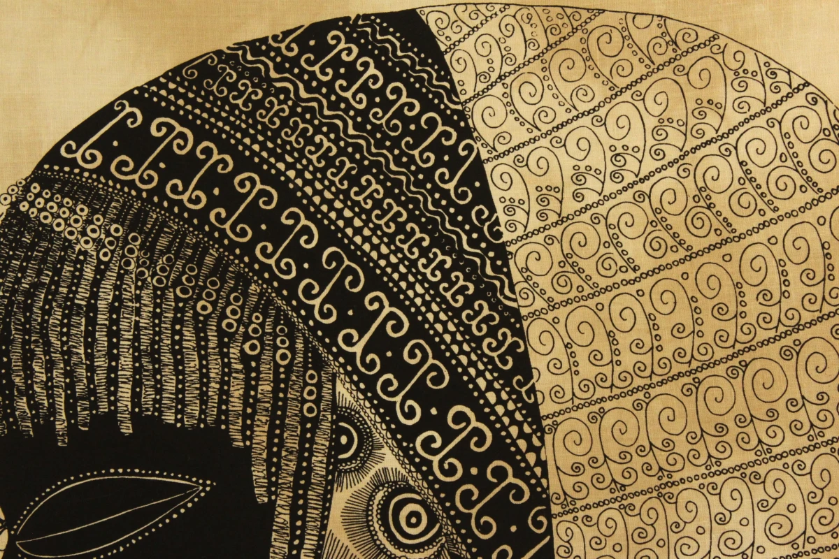 Twee XL batik prints Heidi Lange Jaren 80