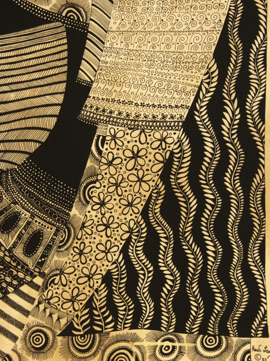 Twee XL batik prints Heidi Lange Jaren 80