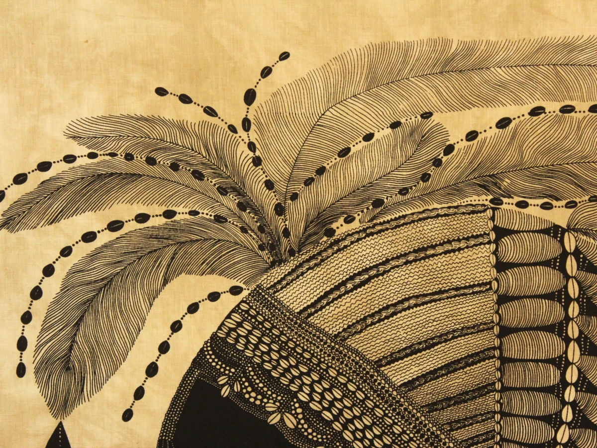 Twee XL batik prints Heidi Lange Jaren 80