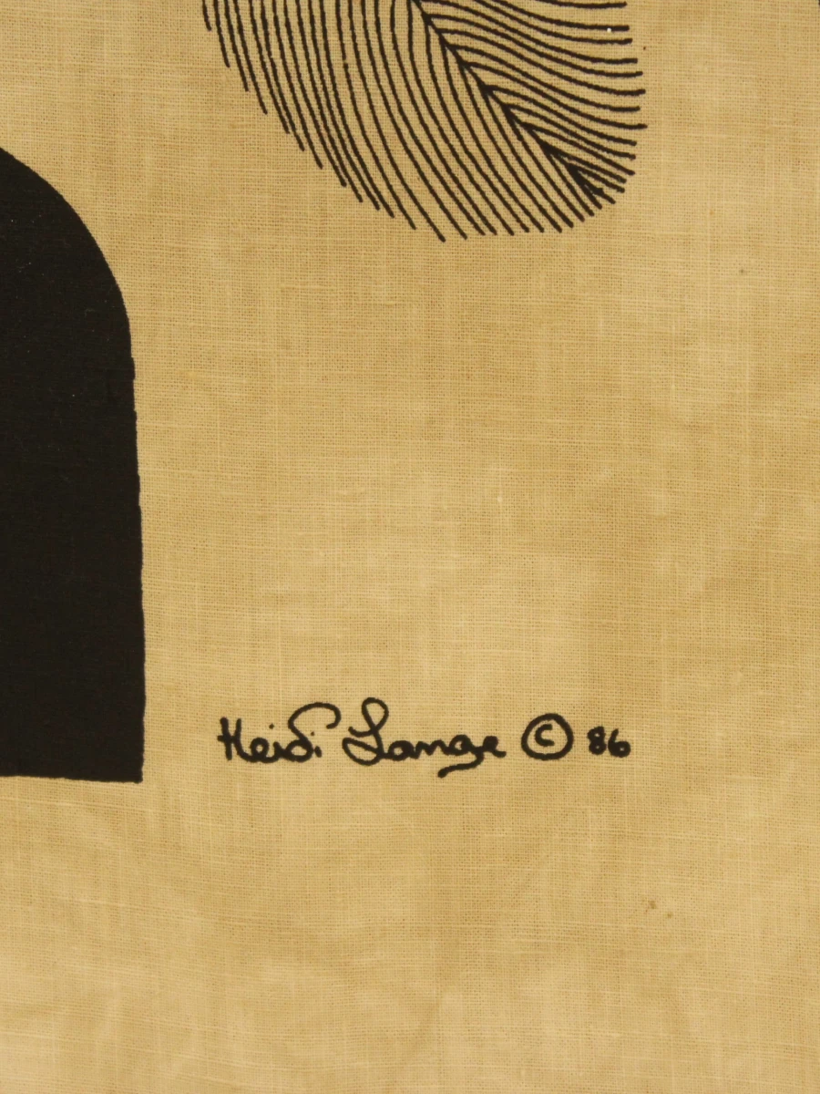 Twee XL batik prints Heidi Lange Jaren 80