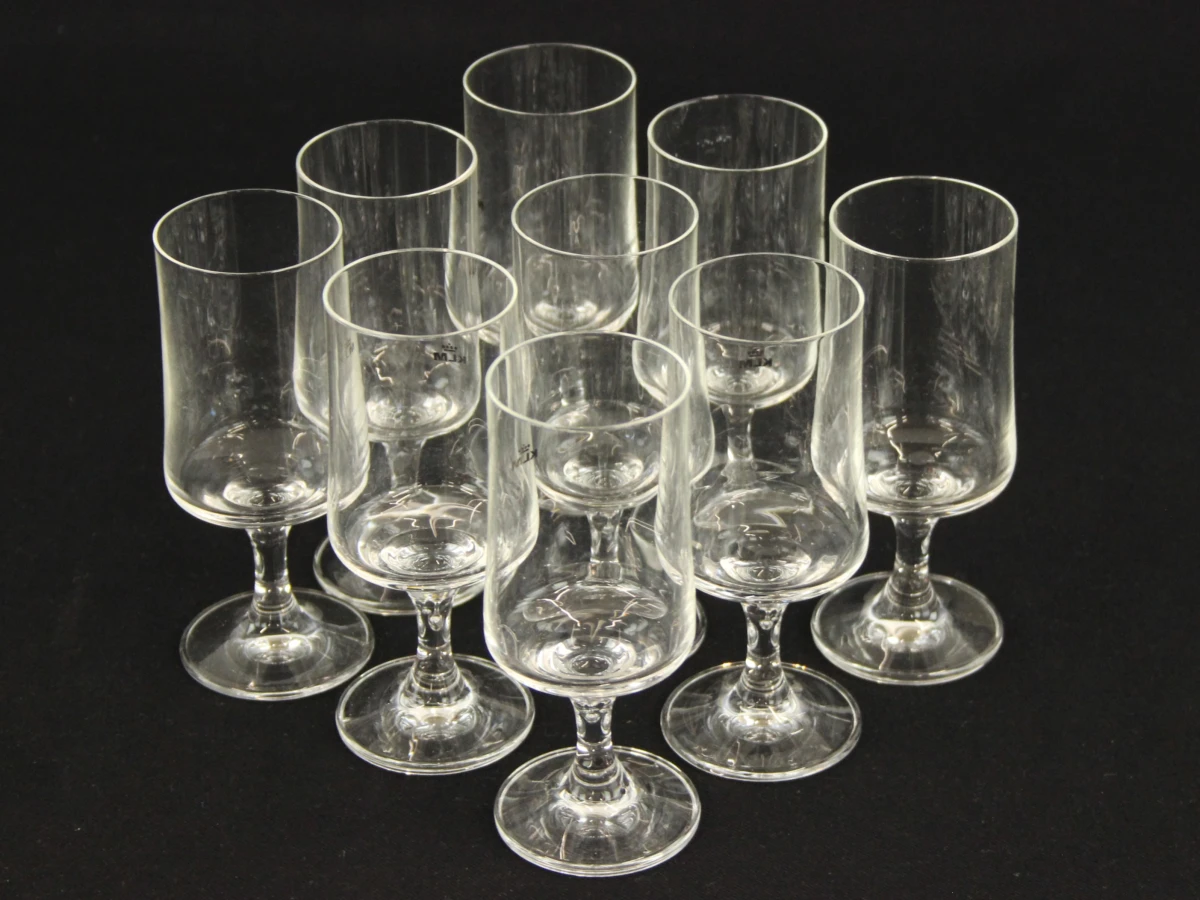 Set van 18 KLM glazen