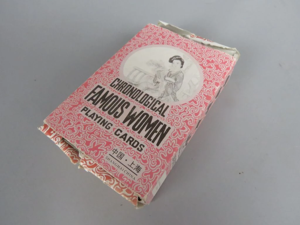Vintage speelkaarten 'Famous Women' met illustraties