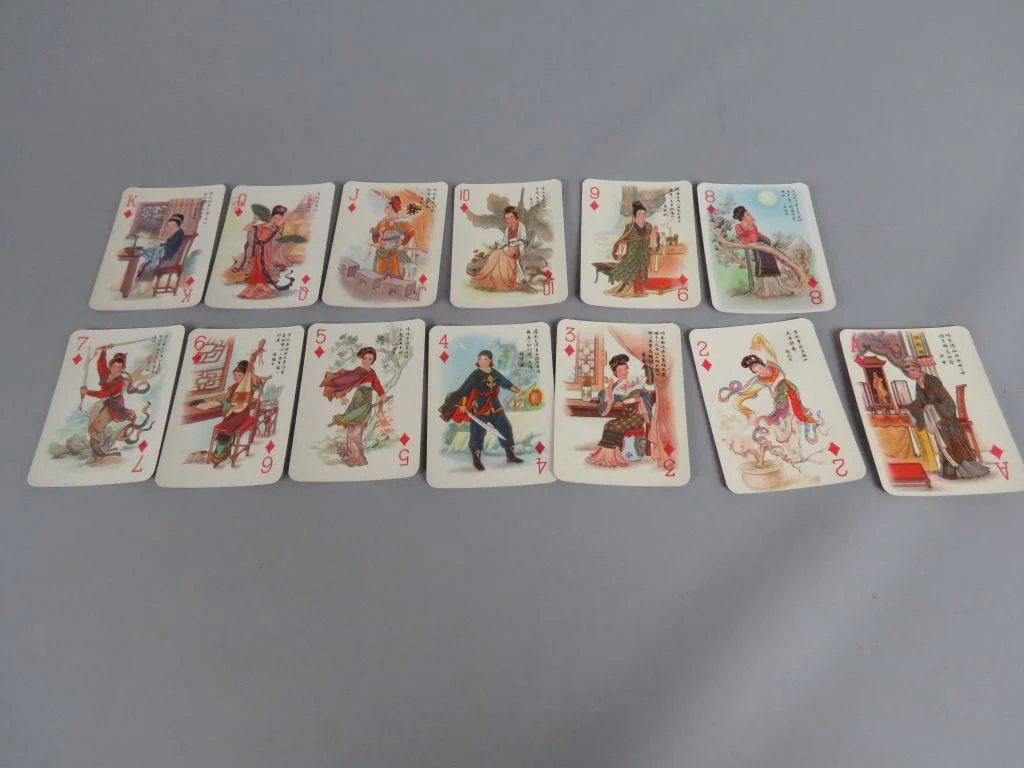 Vintage speelkaarten 'Famous Women' met illustraties