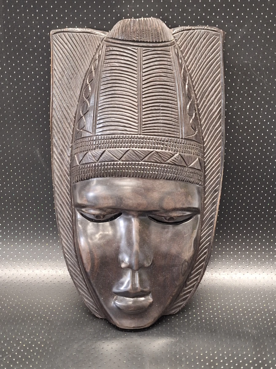 Set van 3 handgesneden decoratieve maskers - Afrikaans en precolumbiaans geïnspireerd - foto 13