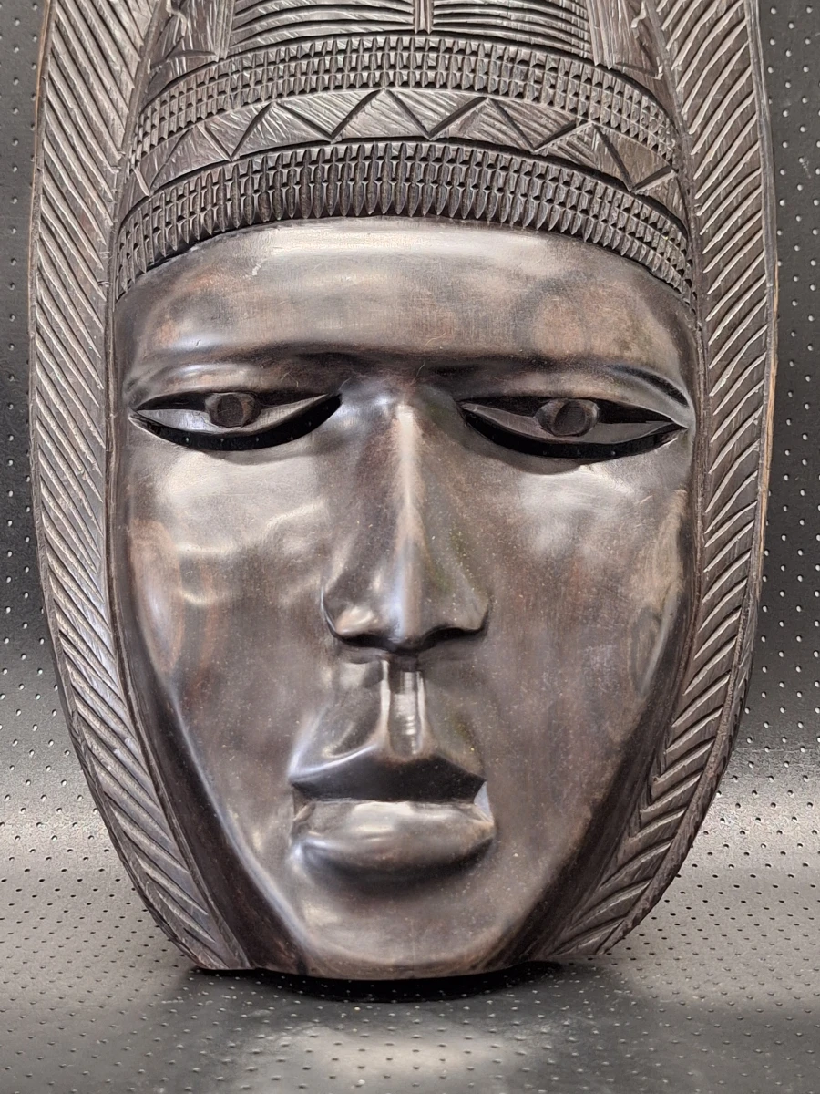 Set van 3 handgesneden decoratieve maskers - Afrikaans en precolumbiaans geïnspireerd - foto 18