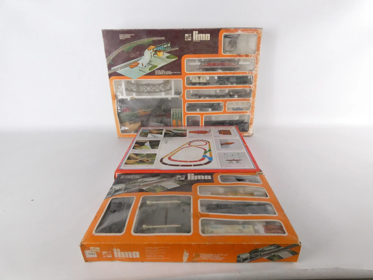 Lima modeltrein set met rails en accessoires in originele dozen