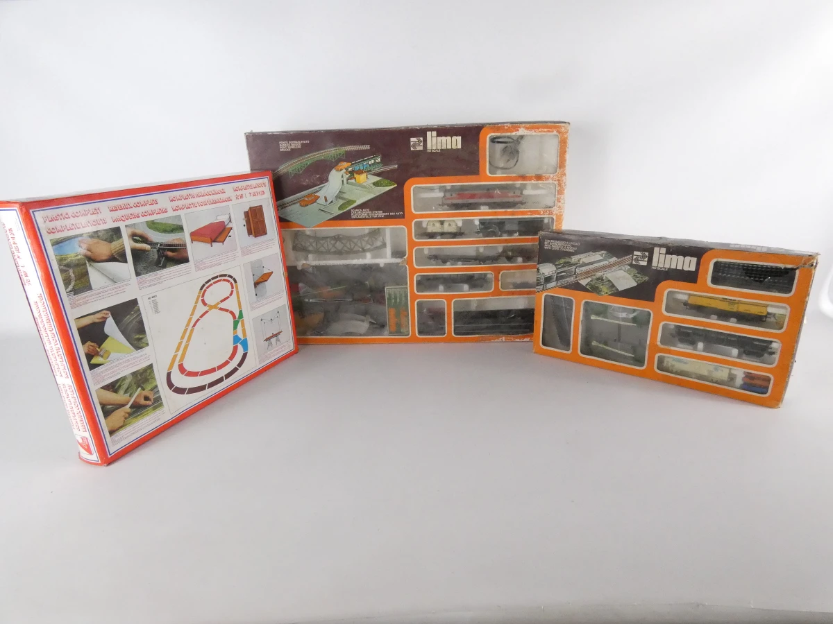 Lima modeltrein set met rails en accessoires in originele dozen