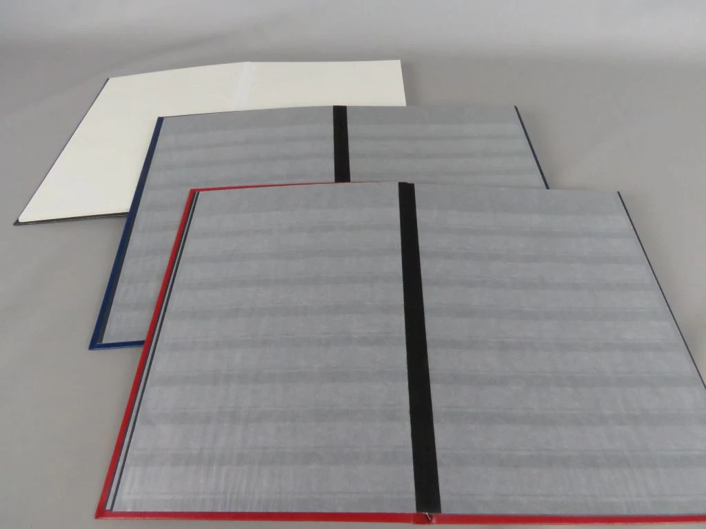 Set van 3 lege postzegelalbums in verschillende kleuren