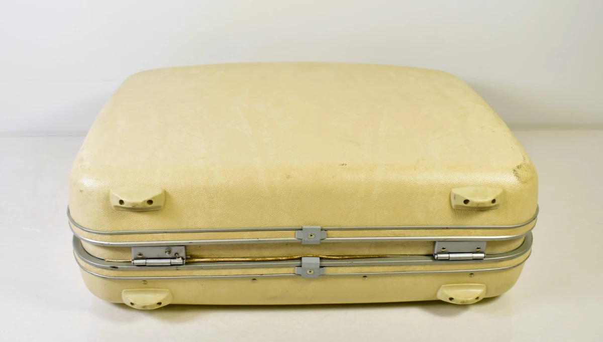 Vintage Samsonite attachékoffer ca. 1970–1979 crème hardcase met originele sleutels - foto 8