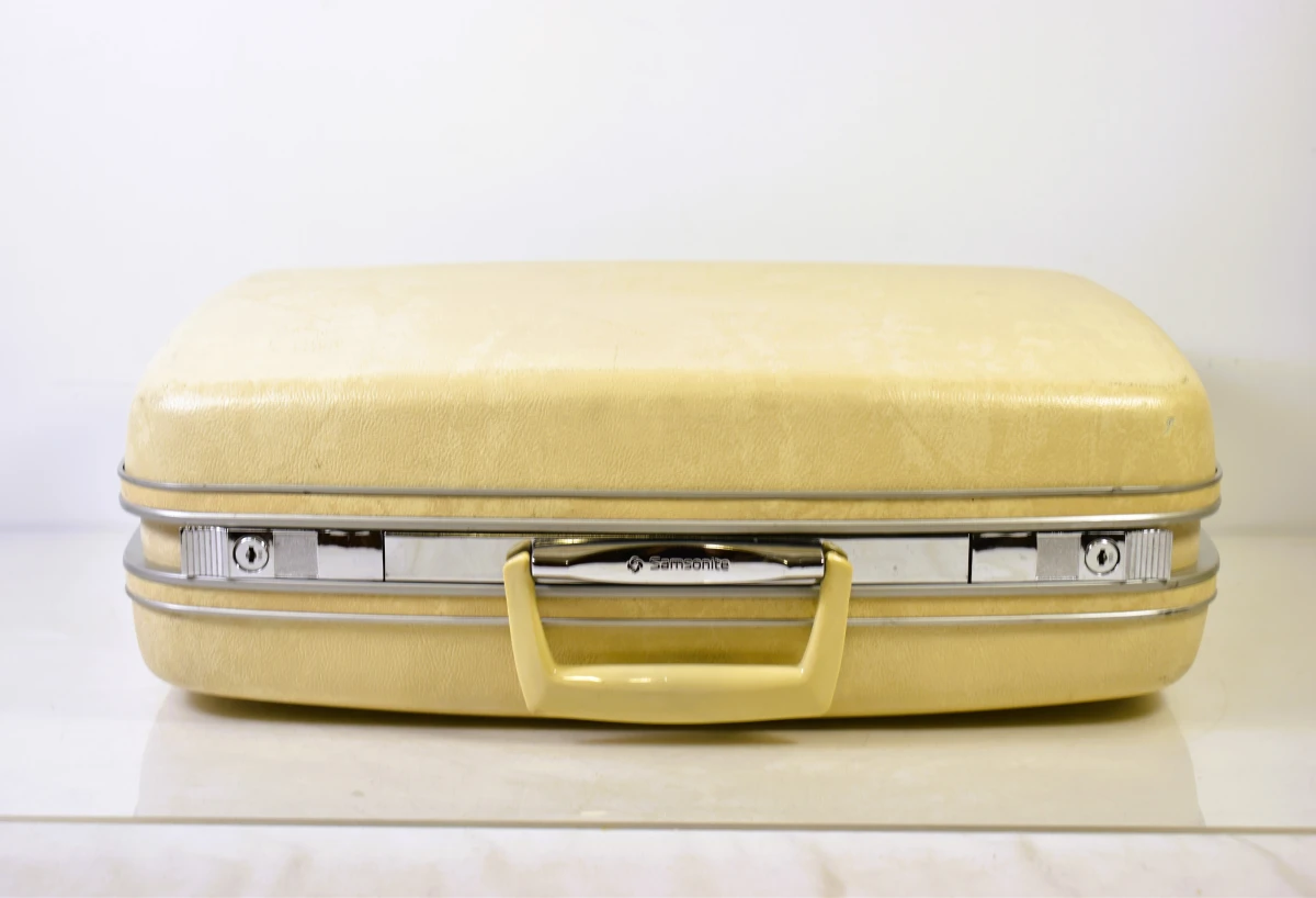 Vintage Samsonite attachékoffer ca. 1970–1979 crème hardcase met originele sleutels - foto 2