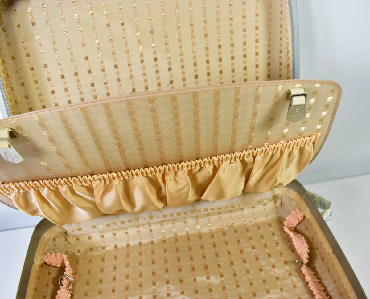 Vintage Samsonite attachékoffer ca. 1970–1979 crème hardcase met originele sleutels - foto 6