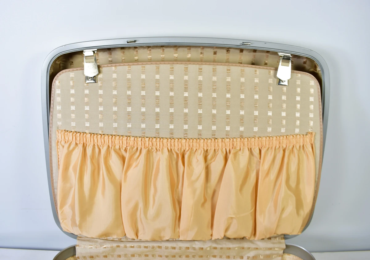 Vintage Samsonite attachékoffer ca. 1970–1979 crème hardcase met originele sleutels - foto 4
