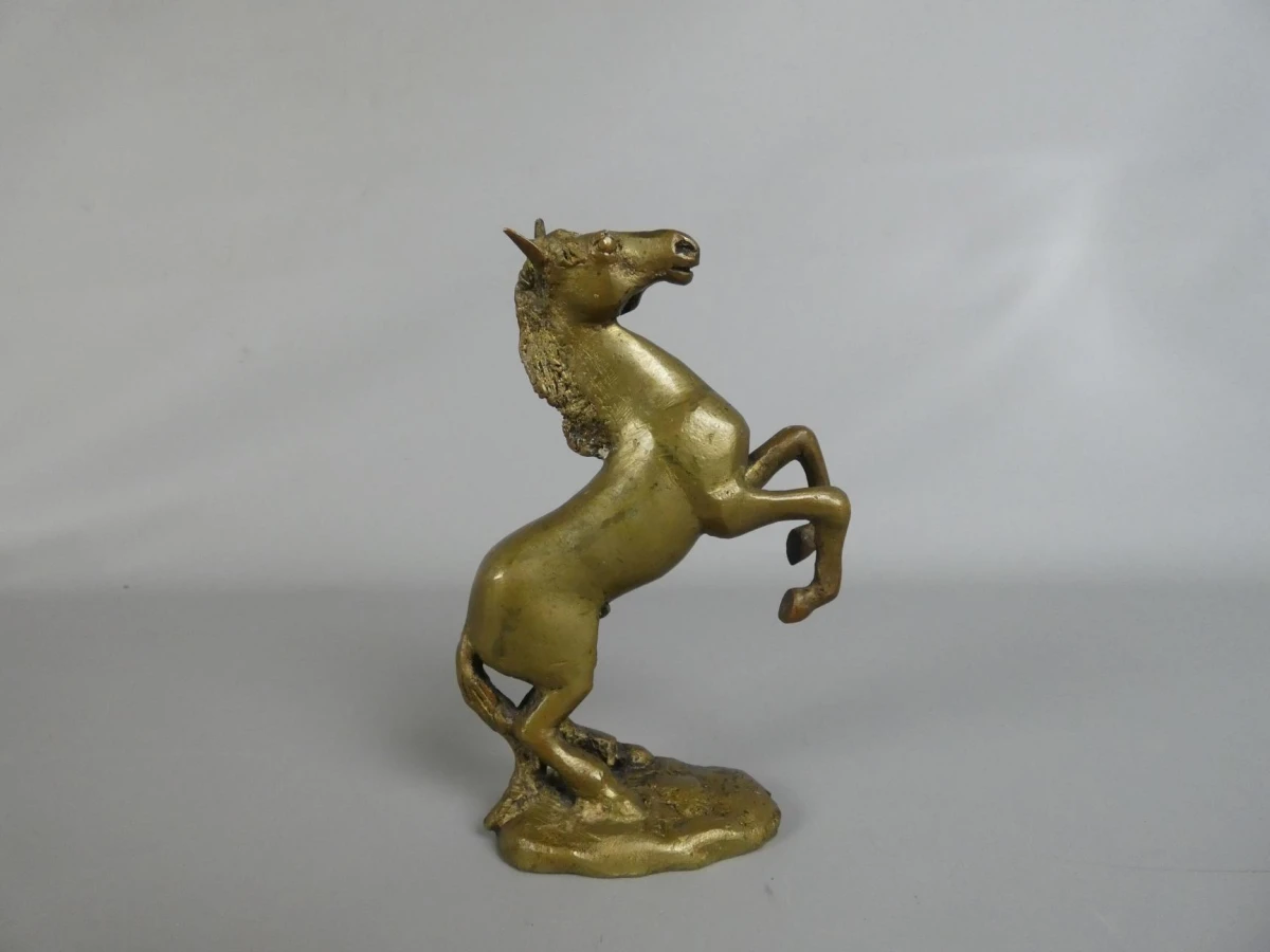 Bronzen Beeldje - Steigerend Paard