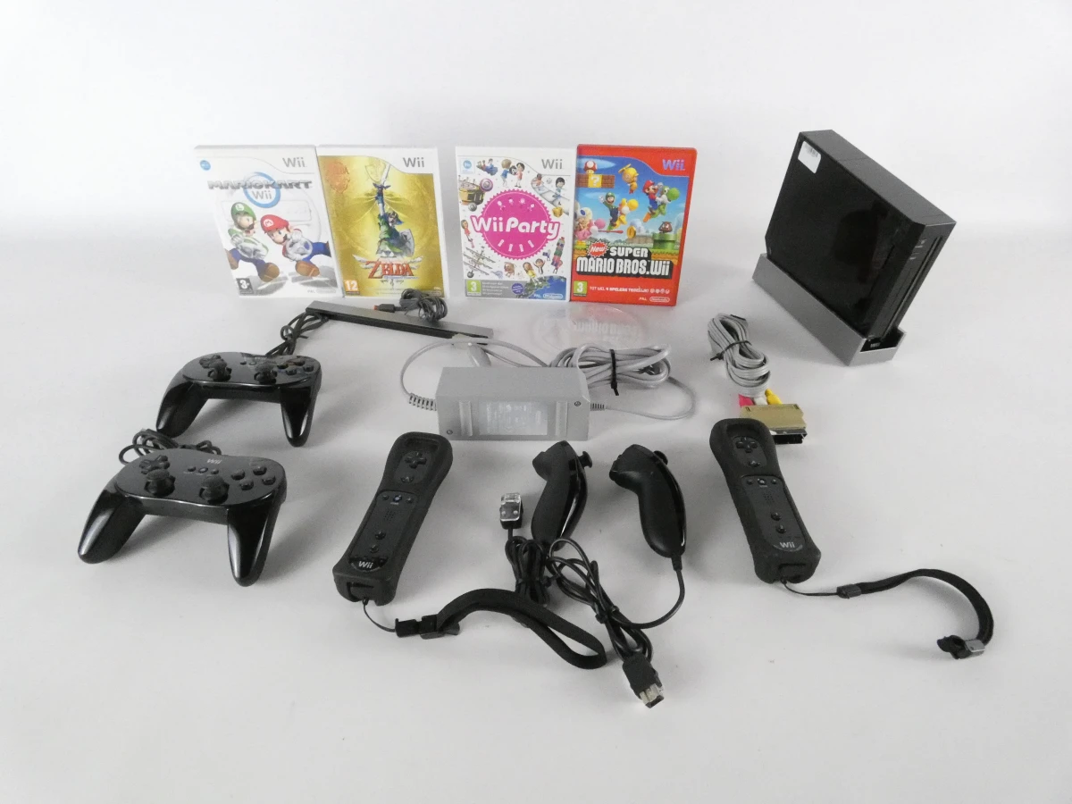 Nintendo Wii spelconsole (RVL-001 EUR) met accessoireset