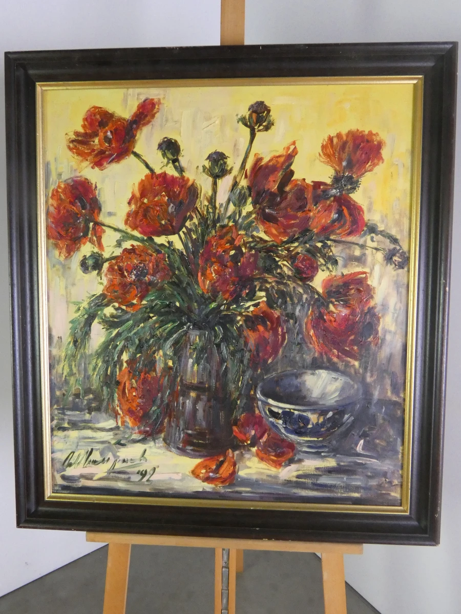 olieverfschilderij op doek – Gesigneerd Willem Jansen ('92)