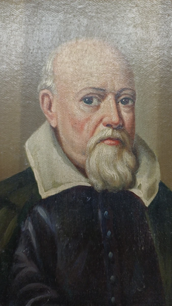 Set van 2 klassieke portretschilderijen in vergulde lijsten