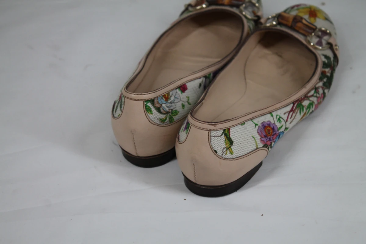Gucci Flora Bamboo Horsebit ballerina's - Maat 39