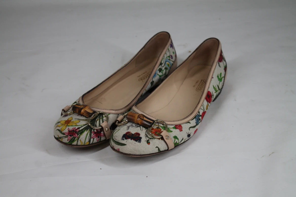 Gucci Flora Bamboo Horsebit ballerina's - Maat 39